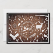 Rustic Woodland Baby Boy Shower (Barn Wood) Kaart (Voorkant)
