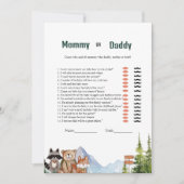 Rustic Woodland baby eigenschap baby shower spel K Kaart (Voorkant)