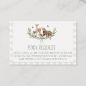 Rustic Woodland Baby Shower Book Request Insert Klantenkaartje (Voorkant)
