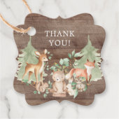Rustic Woodland Baby shower Favor Gift Label (Voorkant)