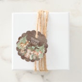 Rustic Woodland Baby shower Favor Gift Label (In situ)