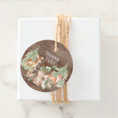 Rustic Woodland Baby shower Favor Gift Label (In situ)