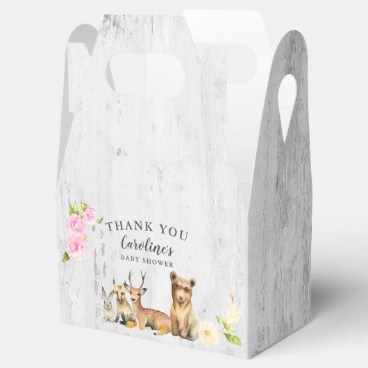 Rustic Woodland Baby shower Hartelijk dank Bedankdoosjes (Geopend)
