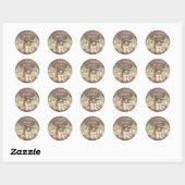 Rustic Woodland Baby shower Hartelijk dank Ronde Sticker (Vel)