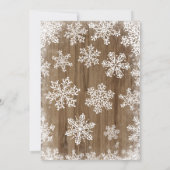 Rustic Woodland Baby shower Kaart (Achterkant)