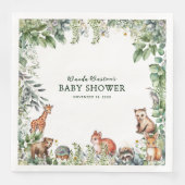 Rustic Woodland Baby shower Papier servetten (Voorkant)