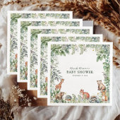 Rustic Woodland Baby shower Papier servetten
