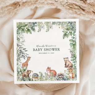 Rustic Woodland Baby shower Papier servetten