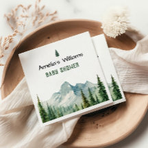 Rustic Woodland Baby shower servetten