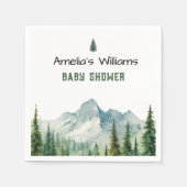 Rustic Woodland Baby shower servetten (Voorkant)