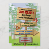 Rustic Woodland Baby shower Uitnodigingen (Voorkant / Achterkant)