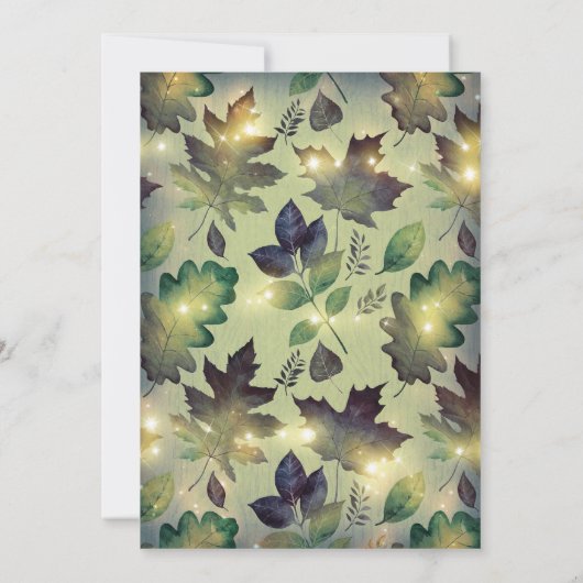 Rustic Woodland Barn String Lights Verjaardagsfees Kaart (Achterkant)