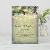 Rustic Woodland Barn String Lights Vrijgezellenfee Kaart (Staand voorkant)