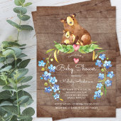 Rustic Woodland Beer Baby shower Kaart