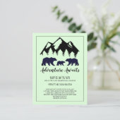 Rustic Woodland Beer Baby shower per post Briefkaart (Staand voorkant)