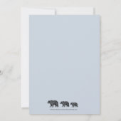 Rustic Woodland Beer Blue Zwangerschap Aankondigin Kaart (Achterkant)