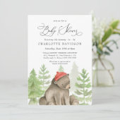 Rustic Woodland Beer Boy Baby shower Kaart (Staand voorkant)