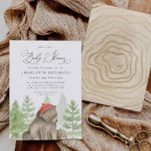 Rustic Woodland Beer Boy Baby shower