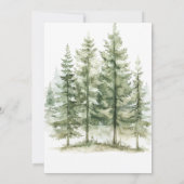 Rustic Woodland Beer Cub Forest Aankondiging (Achterkant)