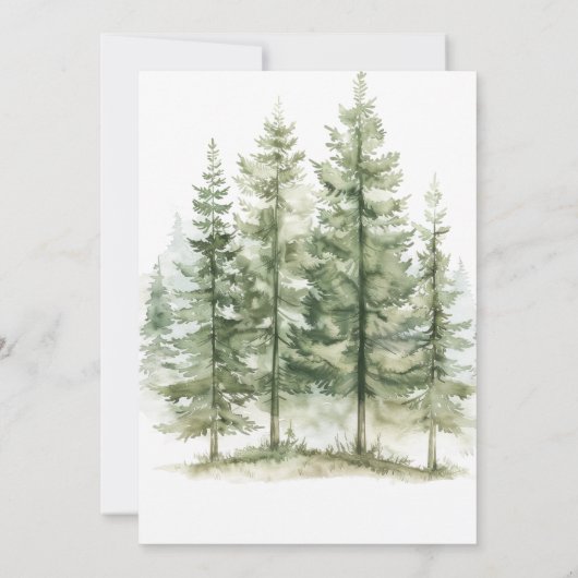 Rustic Woodland Beer Cub Forest Aankondiging (Achterkant)