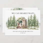 Rustic Woodland Beer Cub Forest Aankondiging (Voorkant / Achterkant)