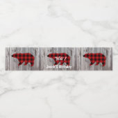 Rustic Woodland beer wild een 1e verjaardagsfeestj Waterfles Etiket (Enkel label)