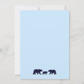Rustic Woodland Beren Blue Boy Baby shower (Achterkant)