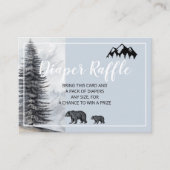 Rustic Woodland Beren Diaper Raffle Informatiekaartje (Voorkant)