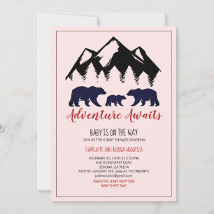 Rustic Woodland Beren Pink Baby Girl Baby shower