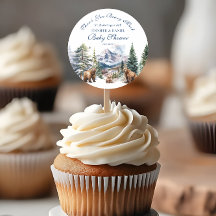 Rustic Woodland Berg Beer Baby Shower Bedankt 