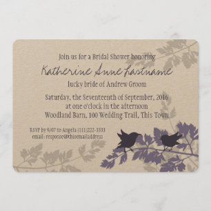 Rustic Woodland Birds Vrijgezellenfeest Kaart