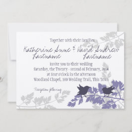 Rustic Woodland Birds Wedding Kaart