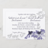 Rustic Woodland Birds Wedding Kaart (Voorkant / Achterkant)