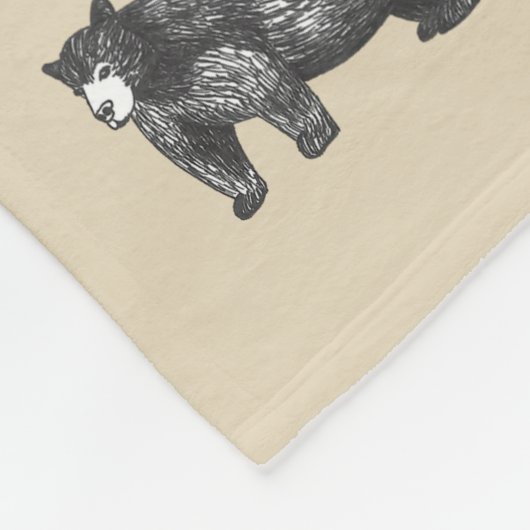 Rustic Woodland Black Beer Fleece Deken (Hoek)