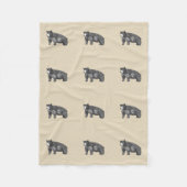 Rustic Woodland Black Beer Fleece Deken (Voorkant)