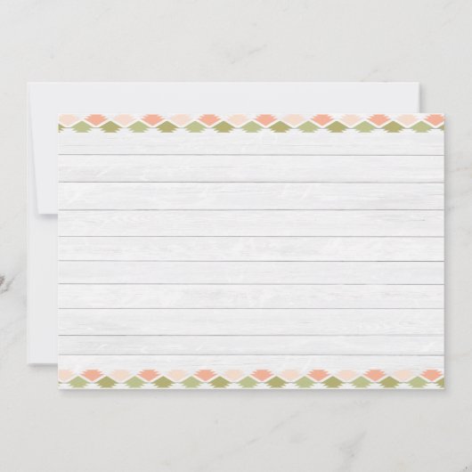 Rustic Woodland Boho Shower by Mail Kaart (Achterkant)