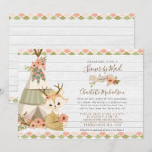 Rustic Woodland Boho Shower by Mail Kaart (Voorkant / Achterkant)