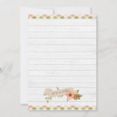 Rustic Woodland Boho Virtual Baby shower Kaart (Achterkant)