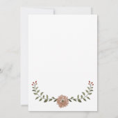 Rustic Woodland Botanical gepersonaliseerde notiti Aankondiging (Achterkant)