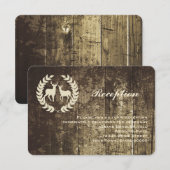 Rustic Woodland Buck and Deer Reception Info Kaart (Voorkant / Achterkant)