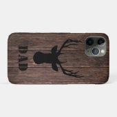 Rustic Woodland Buck Wood Pattern Case-Mate iPhone Case (Achterkant (horizontaal))