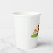 Rustic Woodland Calling Forest Animals Birthday  Papieren Bekers (Rechts)