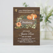 Rustic Woodland Christening Invite Baptism (Staand voorkant)