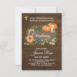 Rustic Woodland Christening Invite Baptism