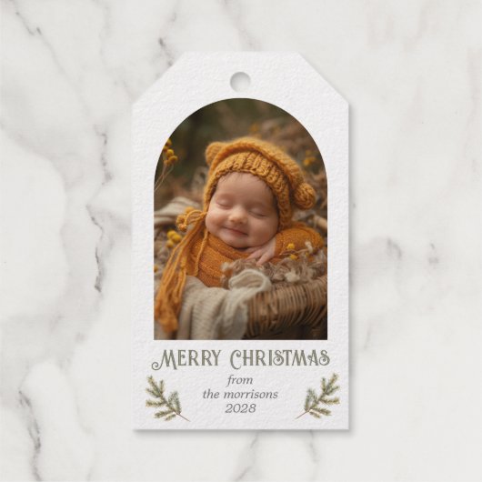 Rustic Woodland Christmas Cadeaulabels (Achterkant)