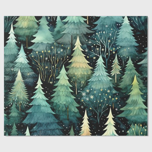 Rustic Woodland Christmas Cadeaupapier (Vlak)