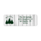 Rustic Woodland Christmas Etiket (Voorkant)