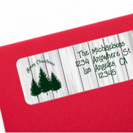 Rustic Woodland Christmas Etiket