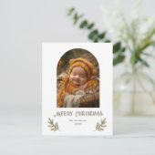 Rustic Woodland Christmas Holiday Briefkaart (Staand voorkant)