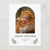 Rustic Woodland Christmas Holiday Briefkaart (Voorkant)